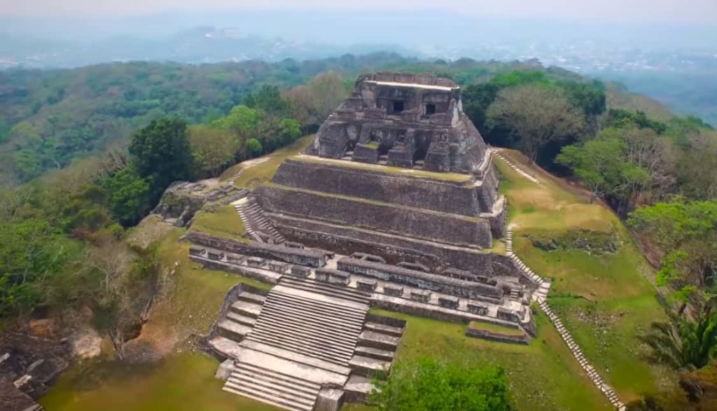 Xunantunich Mayan Ruins Best Tours Rates Belize Destiny Tours   Xunantunich Mayan Ruins Aerial Video Thumb Web 1024x587 